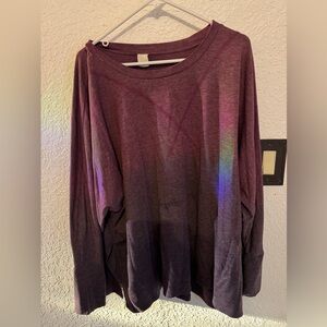 Livi Active Women's Long Sleeve Purple Ombre Top